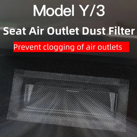 Suitable for Tesla Model 3/Y under-seat Air Outlet Protective Cover Dust-proof Net Car Accessories