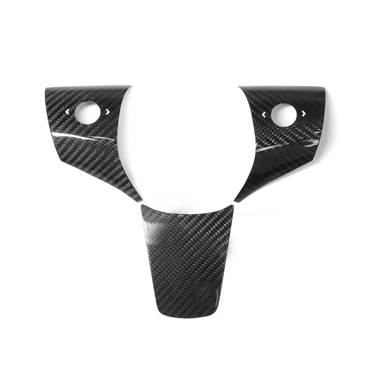 Steering Wheel Control Panel Carbon Fiber Cover