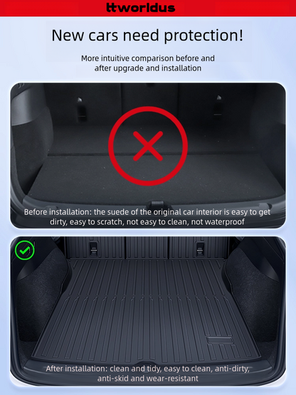 Tesla modelY3 trunk mat TPE front and rear trunk mat