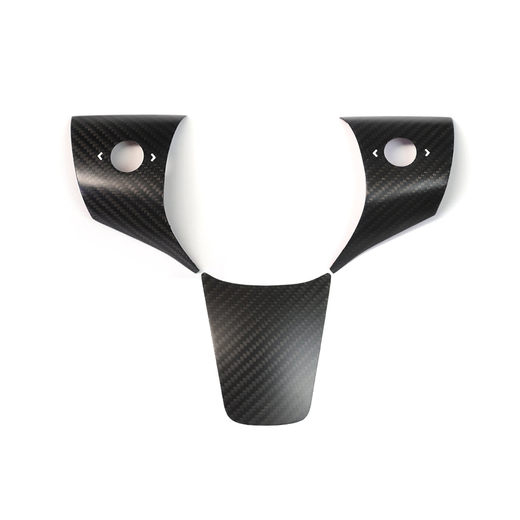 Steering Wheel Control Panel Carbon Fiber Cover