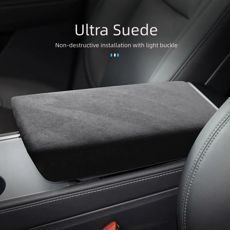 Armrest Cover Protector (Carbon Fiber, Alcantara)