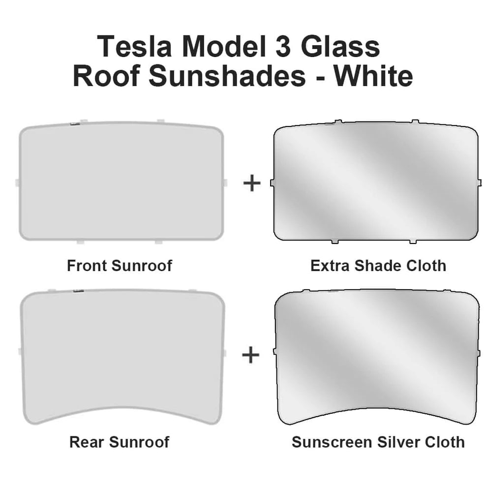 Tesla Model 3 Glass Roof Sunshade