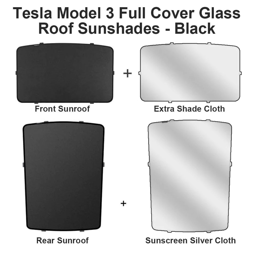 Tesla Model 3 Glass Roof Sunshade