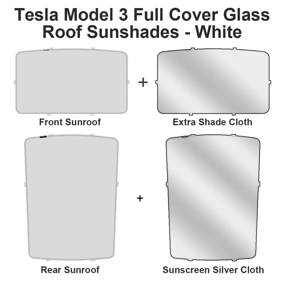 Tesla Model 3 Glass Roof Sunshade