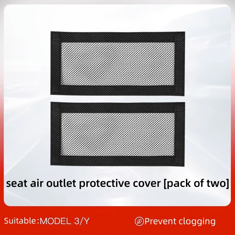 Suitable for Tesla Model 3/Y under-seat Air Outlet Protective Cover Dust-proof Net Car Accessories